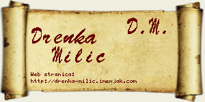 Drenka Milić vizit kartica